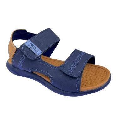Imagem de Sandália Menino Klin Papete Urban Azul Marinho/Marrom 129163