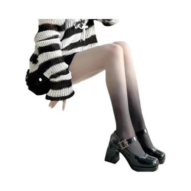 Imagem de Meia-calça Feminina De Cintura Alta Com Efeito Degradê, Sexy E Elegant