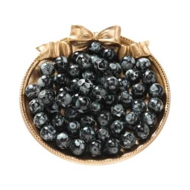 Imagem de Contas De Vidro Redondas Com Padrões Coloridos 20-100pçs 4-10mm Espaça