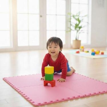 Imagem de Kit 12 Placas Tapete Tatame EVA 50x50cm 10mm Espessura Linha Econômica