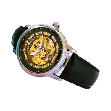 Imagem de Relógio Mecânico Feminino À Prova d'Água Com Diamantes Incrustados, Pr