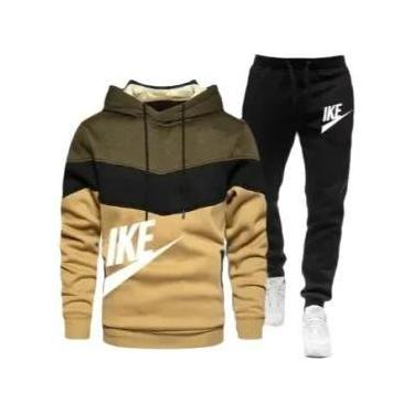 Imagem de Conjunto De Moletom Com Capuz E Calças Para Homens, Casual, Fitness, C