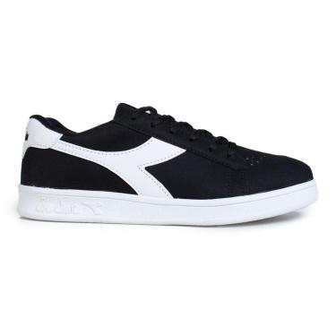 Imagem de Tênis Casual Diadora Centrale Suede Preto Masculino 42 Preto/Branco Diadora-Masculino