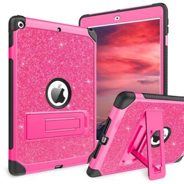 Imagem de Capa para Tablet YINLAI iPad 10,2" 9ª, 8ª e 7ª Geração Rosa Glitter
