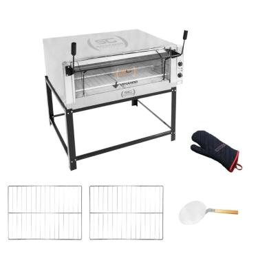 Imagem de Forno Elétrico Industrial Roma Inox Feri110 220v + 2 Grades + Luva Térmica + pá Pizza -...