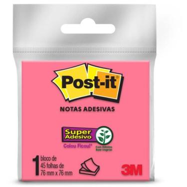 Imagem de Bloco de Recado POST-IT 76X76MM Rosa 45FLS. - 3M
