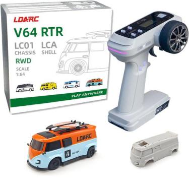Imagem de Carro RC captainrc escala 1:64 2,4 GHz luzes RGB laranja