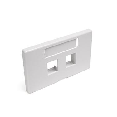 Imagem de Leviton 49910-HW2 Placa modular de móveis QuickPort de 2 portas (Herman Miller), branca