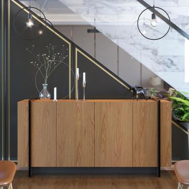 Imagem de Buffet de Sala de Jantar Colibri Copacabana com 4 Portas e 2 Prateleiras