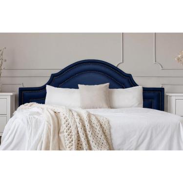 Imagem de Cabeceira Queen Provençal Dupla 160x60 Courino Azul - Fumê