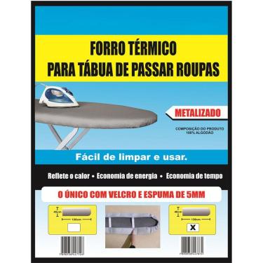 Imagem de Capa / Forro Para Tábua De Passar Roupa 138x46cm Metalizado