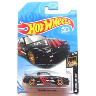 Imagem de Hot Wheels 2018 50th Anniversary Nightburnerz '96 Nissan 180SX Type X 91/365, Black