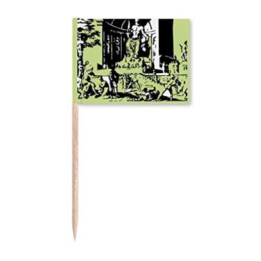 Imagem de Estátua Olympia God Art Deco Presente Fashion Palito de Dentes Bandeiras Marcador Decoração de Festa