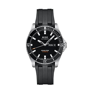 Imagem de Mido Watch Relógio masculino Black Ocean Star 200 Automático Mido Calibre 80 (Base ETA C07.621), Preto, Relógio Automático