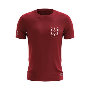 Imagem de Camiseta Academia Jiu Jitsu Treino Shap Life Corrida Gym Cor:Bordô;Tamanho:M