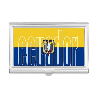 Imagem de Porta-cartões de visita com nome da bandeira do Equador