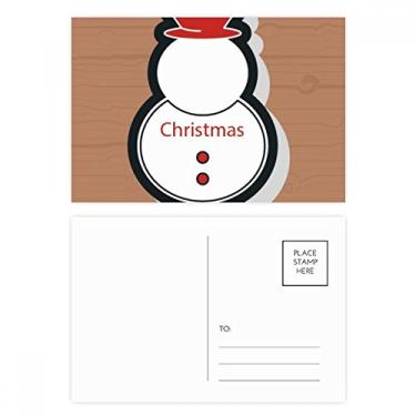 Imagem de Conjunto de cartões postais de Natal boneco de neve para aniversário, cartão de agradecimento