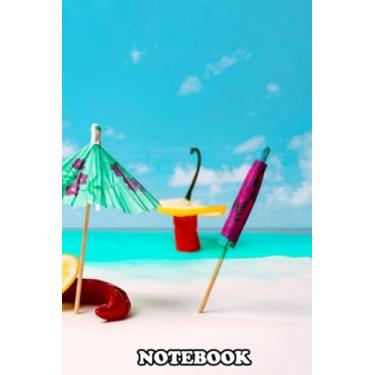 Imagem de Notebook: Red Chili Peppers On The Beach Hot Summer Day White S , Journal for Writing, College Ruled Size 6" x 9", 110 Pages