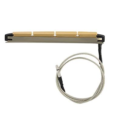 Imagem de 4 cordas acústicas guitarras transdutor de baixo sob a ponte selim de cerâmica metal + captador piezo de plástico acessórios de instrumentos de cordas