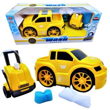 Imagem de Carrinho Carro De Brinquedo Com Lava Rápido Wash Garage Caminhonete Pi