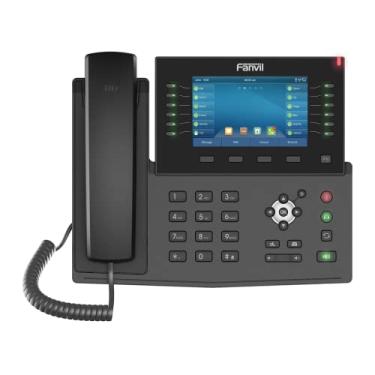 Imagem de Fanvil X7C Telefone VoIP Empresarial, tela sensível ao toque colorida de 12,7 cm, 20 linhas SIP, Ethernet Gigabit de duas portas, adaptador de alimentação não incluído