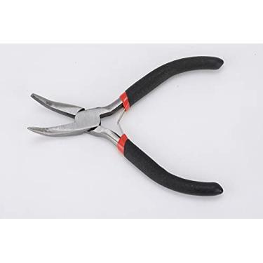 Imagem de FLZOSPER Mini alicate de nariz dobrado, 11,4 cm CR-V multifunções precisão fio corte desencapador de mão ferramenta de fabricação de joias cortador lateral de contas
