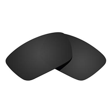 Imagem de Littlebird4 Lentes de reposição polarizadas pretas escuras para óculos de sol Oakley Fuel Cell com proteção UV OO9096