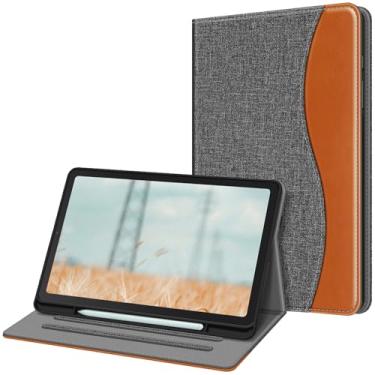 Imagem de Fintie Capa para Samsung Galaxy Tab S6 Lite 10,4 polegadas 2022/2020 modelo (SM-P610/P613/P615/P619) com suporte de caneta S, capa traseira de TPU macio com visualização em vários ângulos com bolso au