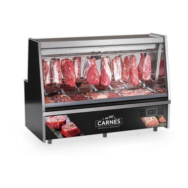 Imagem de Balcão De Carnes Gats200 Gelopar Expositor De Carnes Preto 2mt 220v