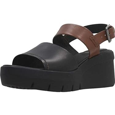 Imagem de Geox Sandálias Plataforma Femininas, Preto, preto, marrom, C0111, us 7.5