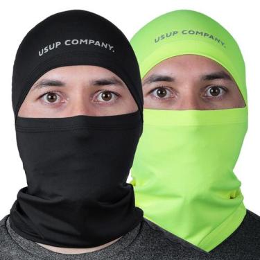 Imagem de Kit 2 Touca Ninja Balaclava USUP Motociclista Frio Termica, Preto e Ve