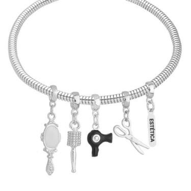 Imagem de Pulseira Profissão Estética Banhado a Prata 925 - Work Semijoias
