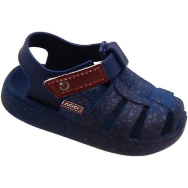 Imagem de Sandália Papete Infantil Baby Cartago Oslo Menino, Azul, 25