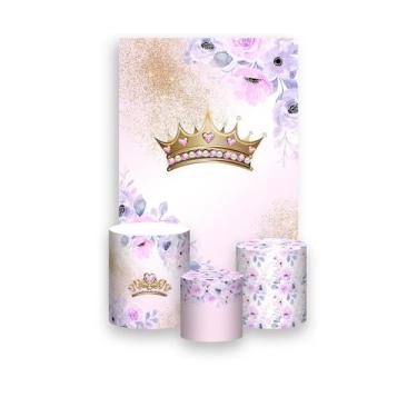 Imagem de Painel De Festa Vertical 1,50 x 2,20 + Trio De Capas Cilindro - Realez