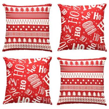 Imagem de Kit 4 Capas de Almofada de Natal Natalina Decorativas 45 x 45 - Millen