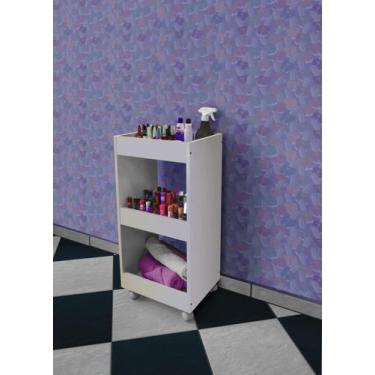 Imagem de Carrinho Auxliar com 3 Prateleiras (com rodizios) - Bella Vercelli