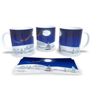 Imagem de Canecas de Porcelana Personalizadas Natal - Estampa Sublimada, Mod.11