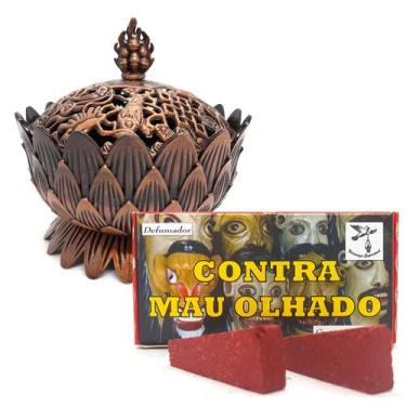 Imagem de Turíbulo Defumador Chama Freguês Defumador C/ 20 Tabletes - Flash