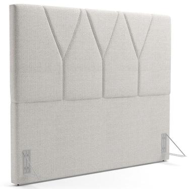 Imagem de Cabeceira Cama Box Casal Queen 160 Cm Linho Champagne