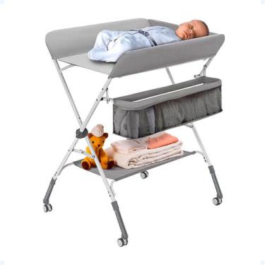 Imagem de Trocador Portátil Bebê Com Porta Fraldas Retrátil Multiuso - Tex Web