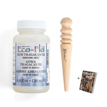 Imagem de Tandy Couro Ecoflo Gum Tragacanth 4,4 fl. Oz 2620-01 e cortador de madeira de vários tamanhos – 8121-00 – acabamento de couro – ferramentas de couro grosso – acabamento brilhante de couro – conjunto de ferramentas de acabamento de polimento e e-book
