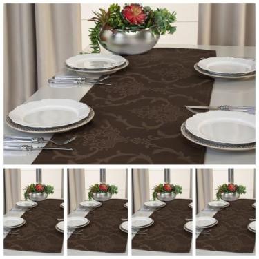 Imagem de Kit 5 Caminhos Trilho De Mesa Decorativo Jacquard 1,80m X 0,40m - Raga