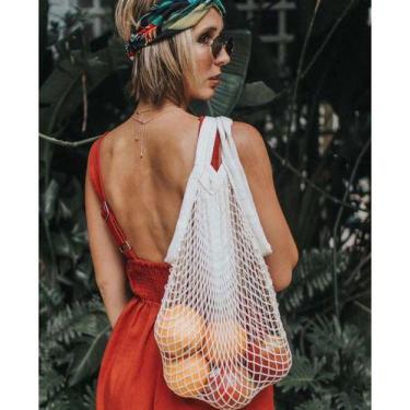 Imagem de Bolsa De Crochê Ecológica Reutilizável Para Praia Feira - oem