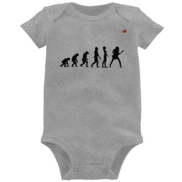 Imagem de Body Bebê Evolução da Guitarrista - Foca na Moda, Cinza, P