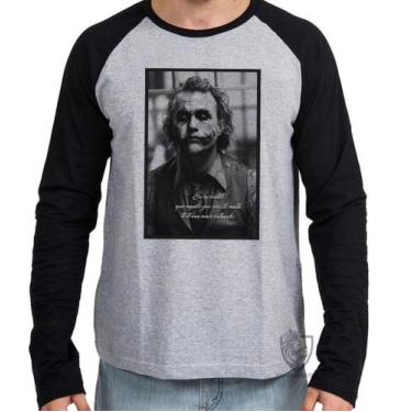 Imagem de Camiseta Manga Longa blusa Coringa Cavaleiro das Trevas - Empório Dutr