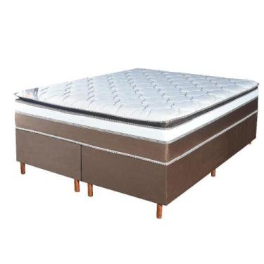 Imagem de Colchão Queen Molas Ensacadas Divine + Base 158x198X71 - Bom Pastor