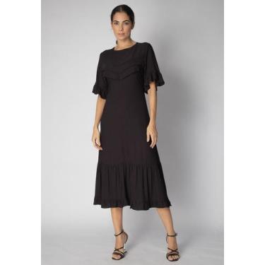 Imagem de Vestido Midi Church Viscose Preto - Amazonia Vital