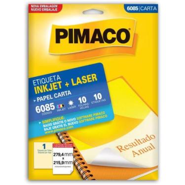 Imagem de Etiqueta Carta 6085 279,4 X 215,9 MM INKJET + Laser - Pacote com 10 Fo