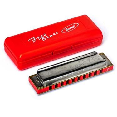 Imagem de Gaita De Boca Free Blues Diatônica 7020 D RÉ -  Hering
