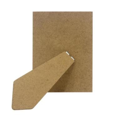 Imagem de Kit 25 Unidades Fundo HDF Natural 10x15cm c/ Apoio Gravata 17mm Ideal 